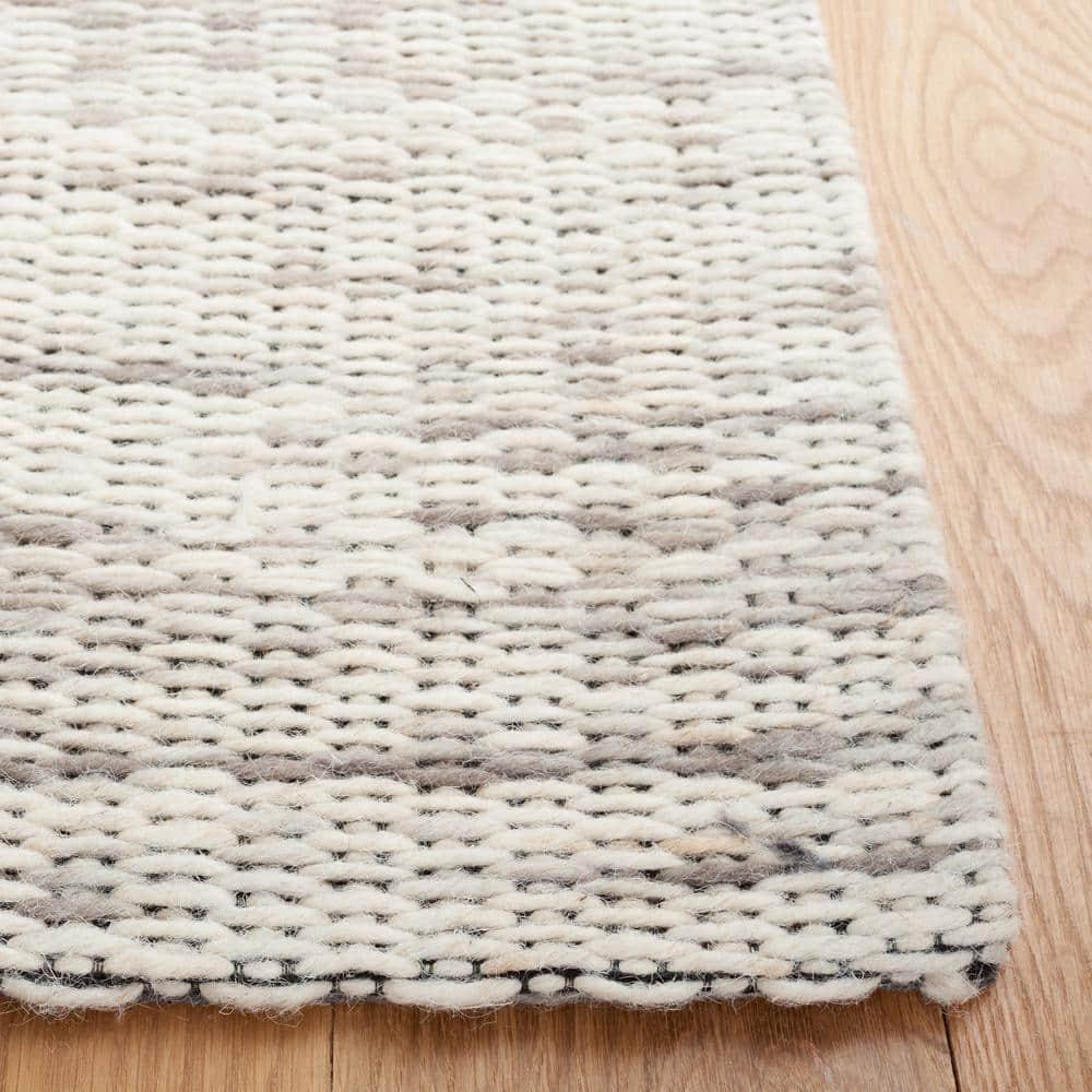Marbella MRB311 Hand Woven Indoor Area Rug - Grey/Beige - 5'x8' - Safavieh