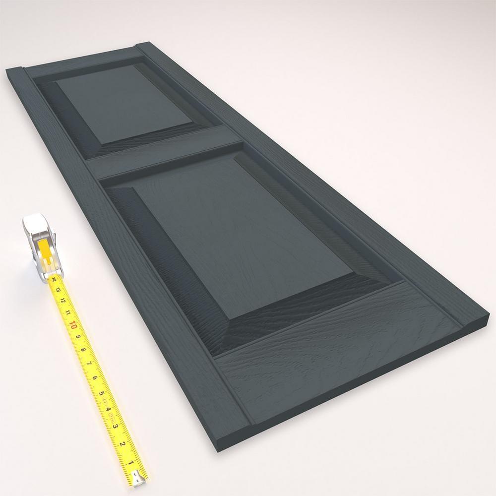 Builders Edge Builders Edge, TailorMade Two Equal Panels, Raised Panel Shutters, Includes Matching Installation Spikes (Per Pair)