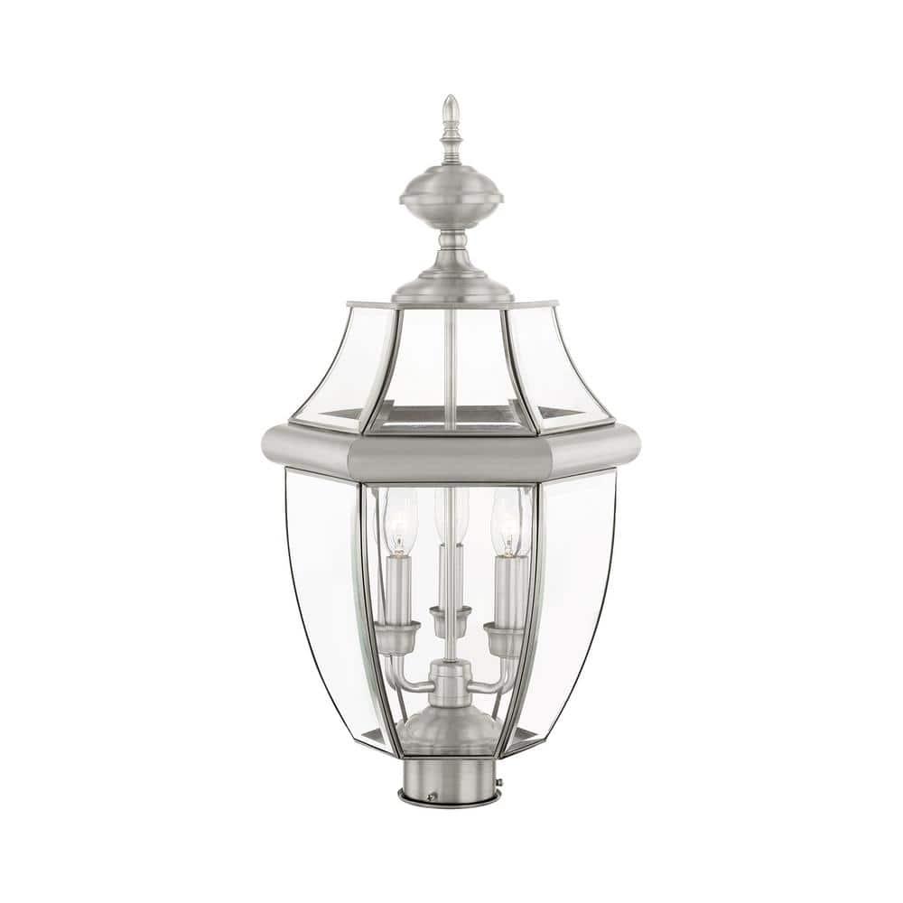 Livex Lighting Monterey 3 - Light Lantern in  Brushed Nickel