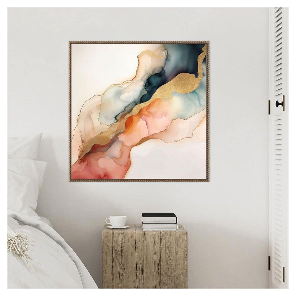 Amanti Art Abstracted Radiance I by Irena Orlov Canvas Wall Art Print Framed 30-in. W x 30-in. H.
