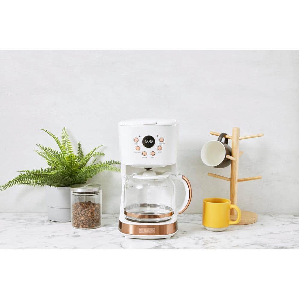 HADEN Heritage Ivory and Copper 12-Cup Programmable Coffee Maker