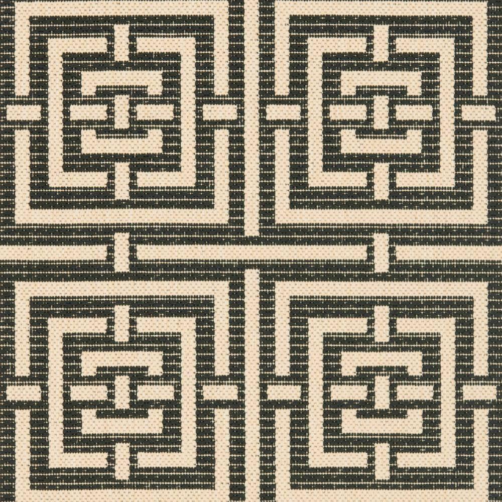 Courtyard CY6937 Power Loomed Indoor and Outdoor Runner Rug - Black/Bone - 2'3"x6'7" - Safavieh