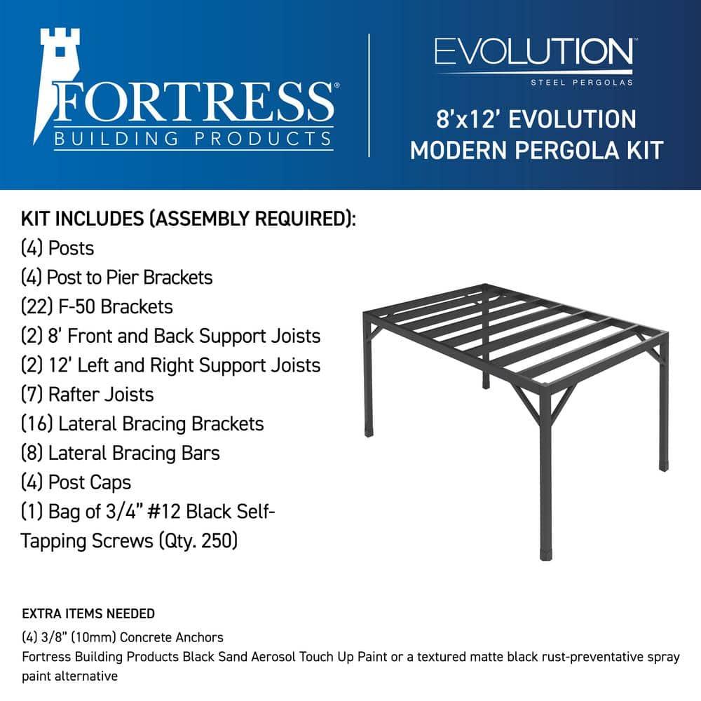 Fortress Building Products Fortress Evolution Modern Heavy Duty Steel Pergola Kit