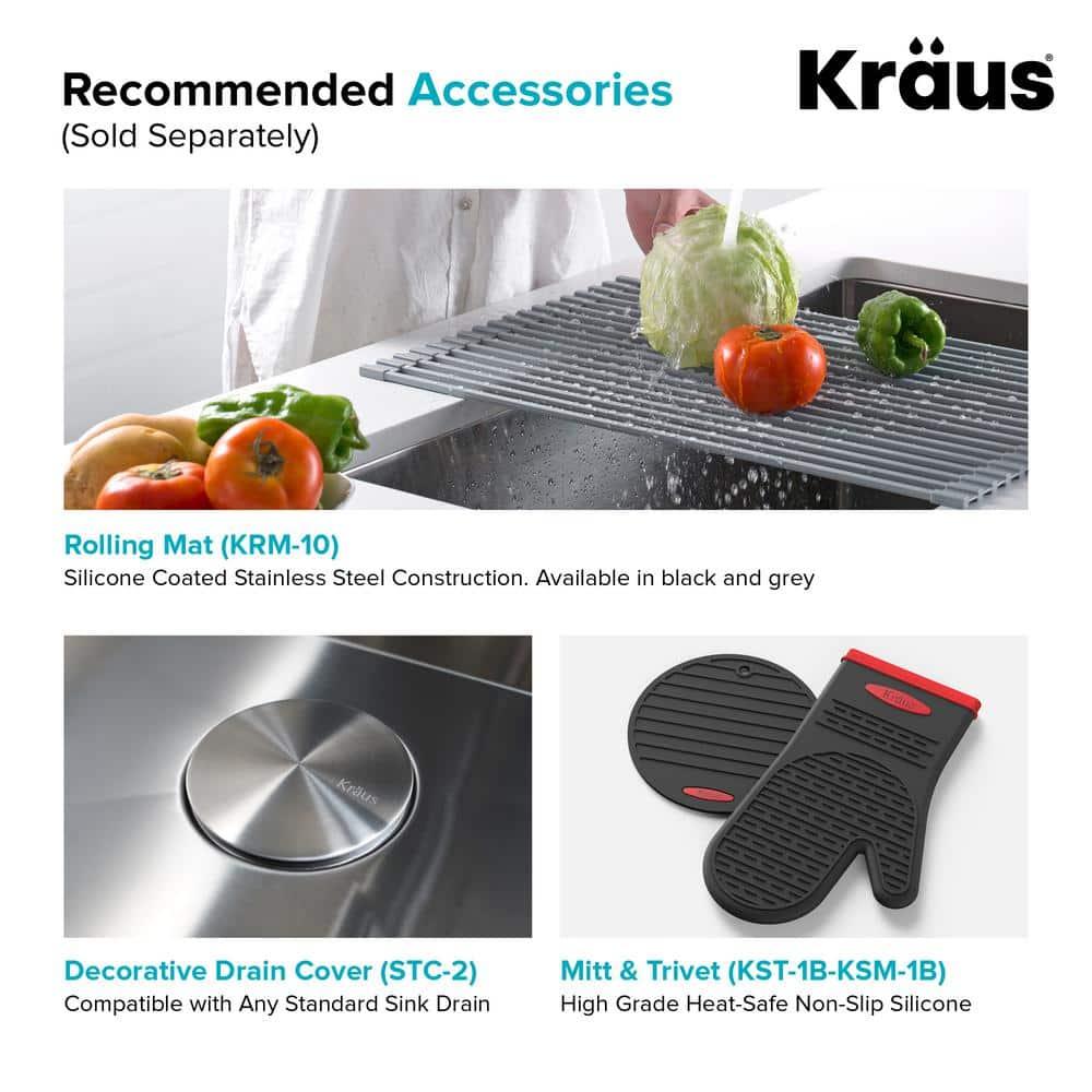 Kraus KRAUS 30-in Standart PRO Kitchen Sink Combo Set with Bolden Kitchen Faucet and Soap Dispenser KHU100-30-1610-53SS