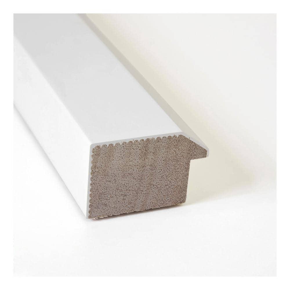 32" x 26" Blanco Wood Framed Bathroom Vanity Wall Mirror White - Amanti Art: Satin Finish, No Assembly Required