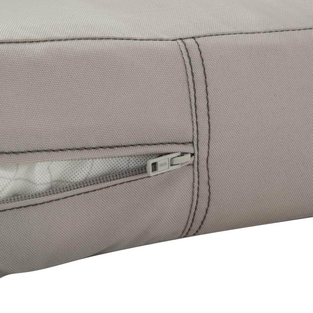 Classic Accessories Ravenna 25" x 22" Beige Square Loveseat Outdoor Seating Cushion with Water Resistant