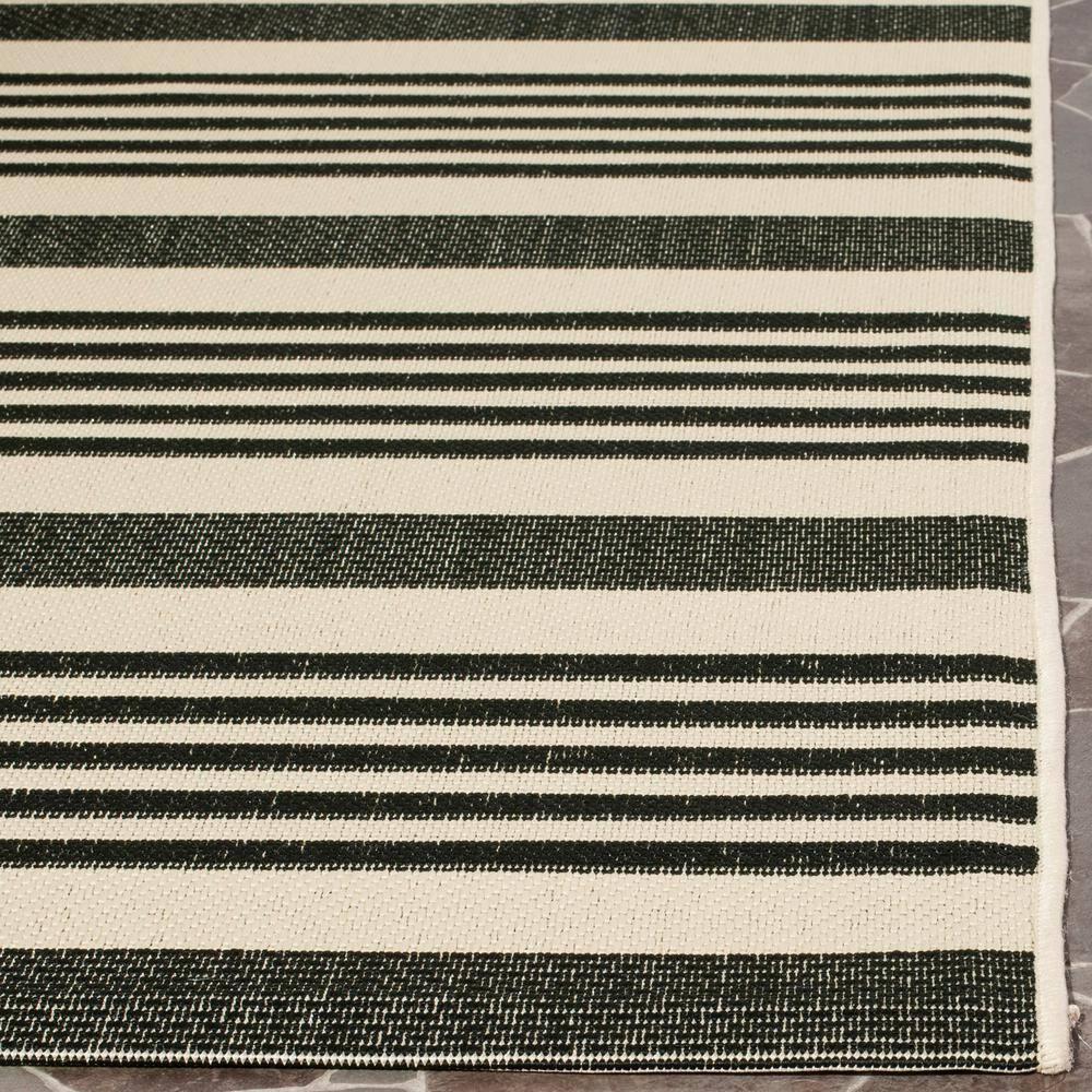 Courtyard CY6062 Power Loomed Indoor/Outdoor Area Rug - Black/Bone - 8'x10' - Safavieh.