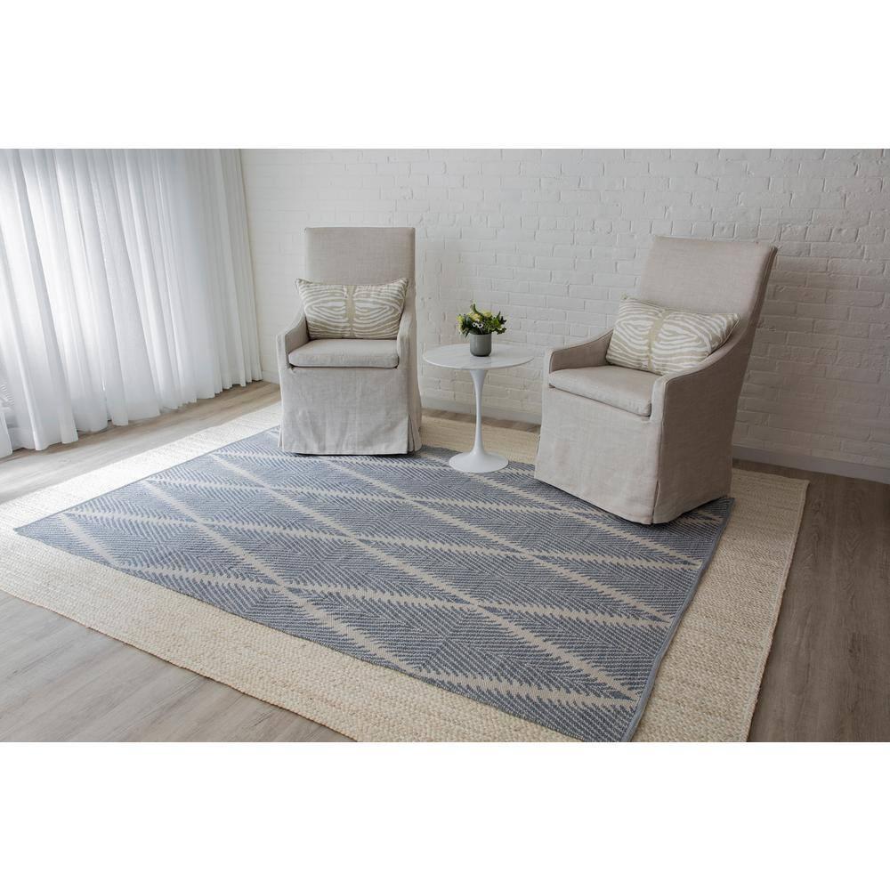River Geometric Handmade Flatweave Area Rug