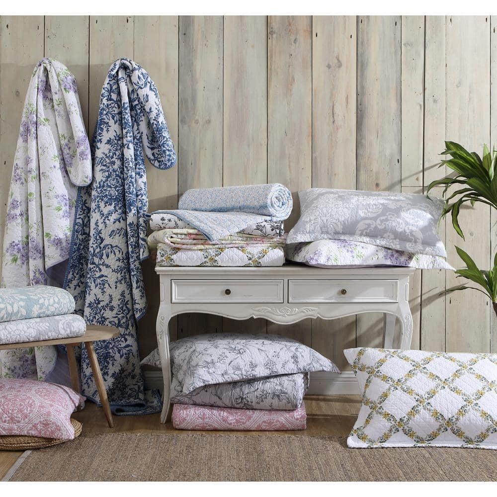 Laura Ashley Bedford Cotton Reversible Quilt Set