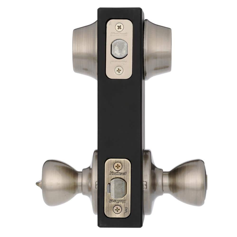Tylo Antique Brass Exterior Entry Door Knob and Double Cylinder Deadbolt Combo Pack