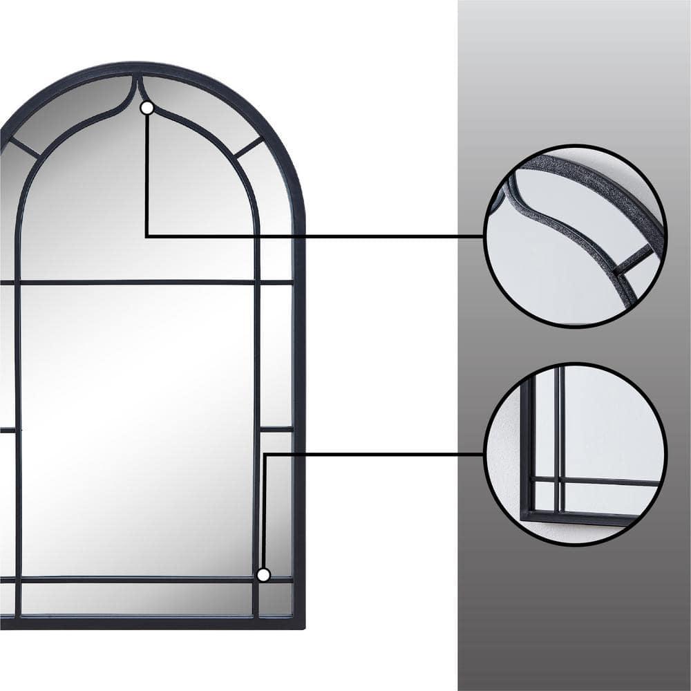FirsTime & Co. Dark Gray Ariana Wall Mirror, Farmhouse, Arched, 20 x 1 x 33 in