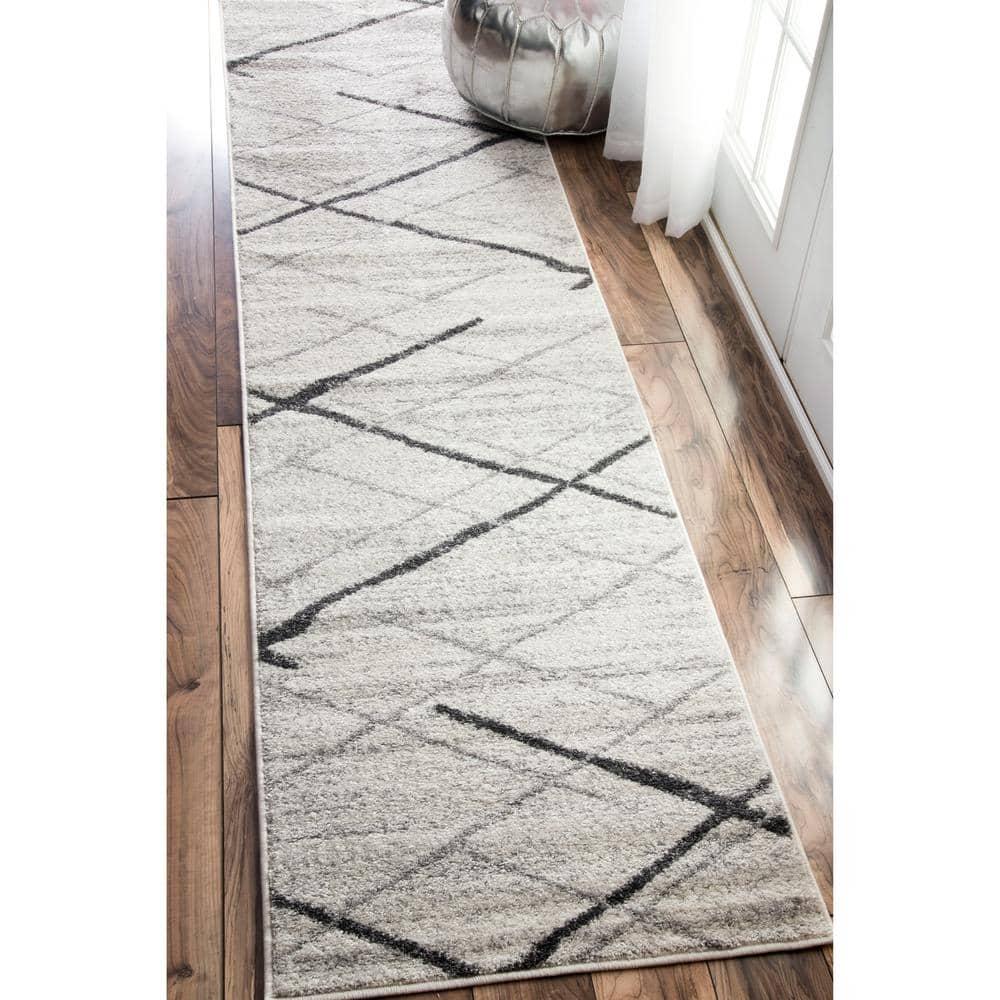 nuLOOM Thigpen Contemporary Area Rug, Grey, 2' 6" x 14'