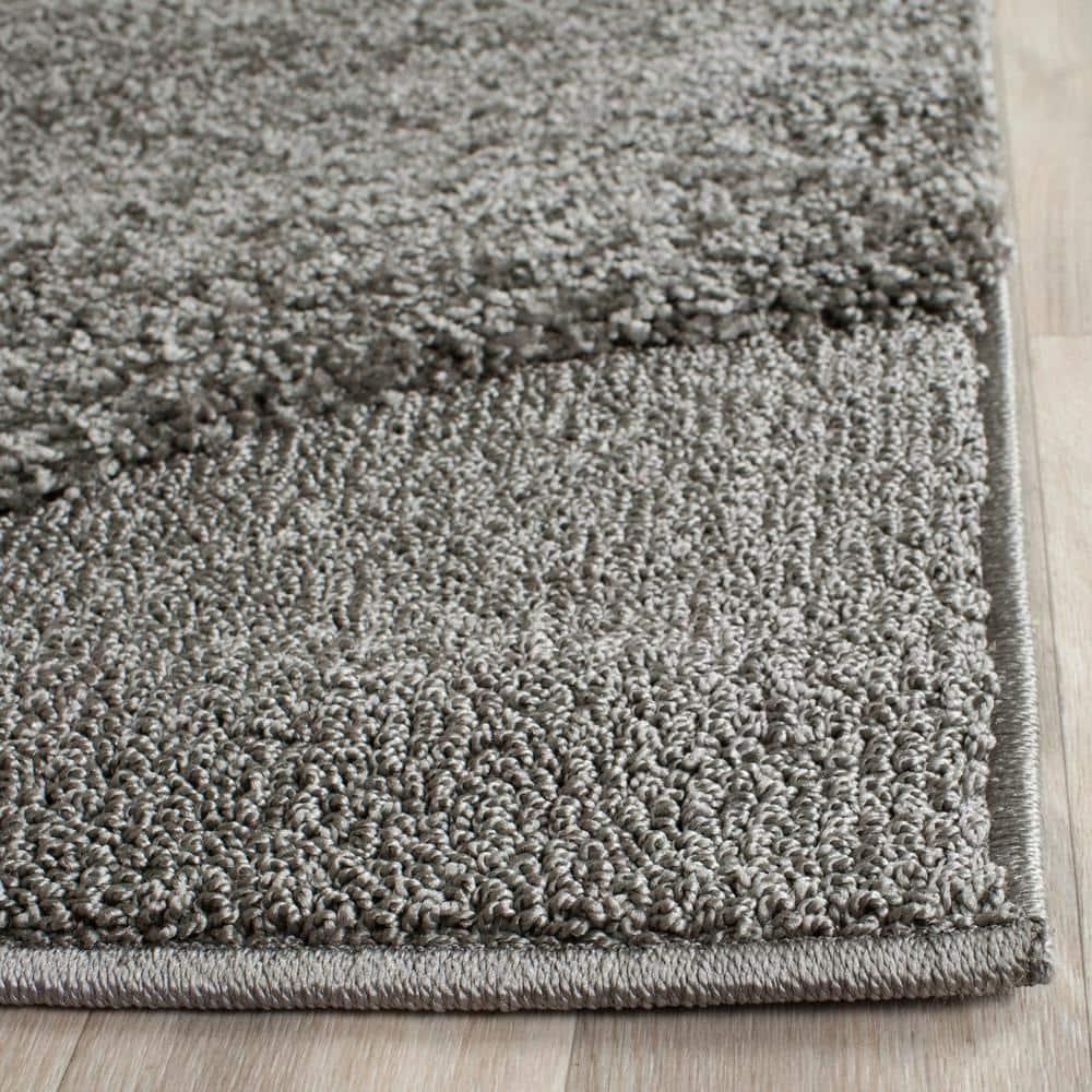Florida Shag SG459 Power Loomed Indoor Accent Rug - Grey/Beige - 3'3"x5'3" - Safavieh
