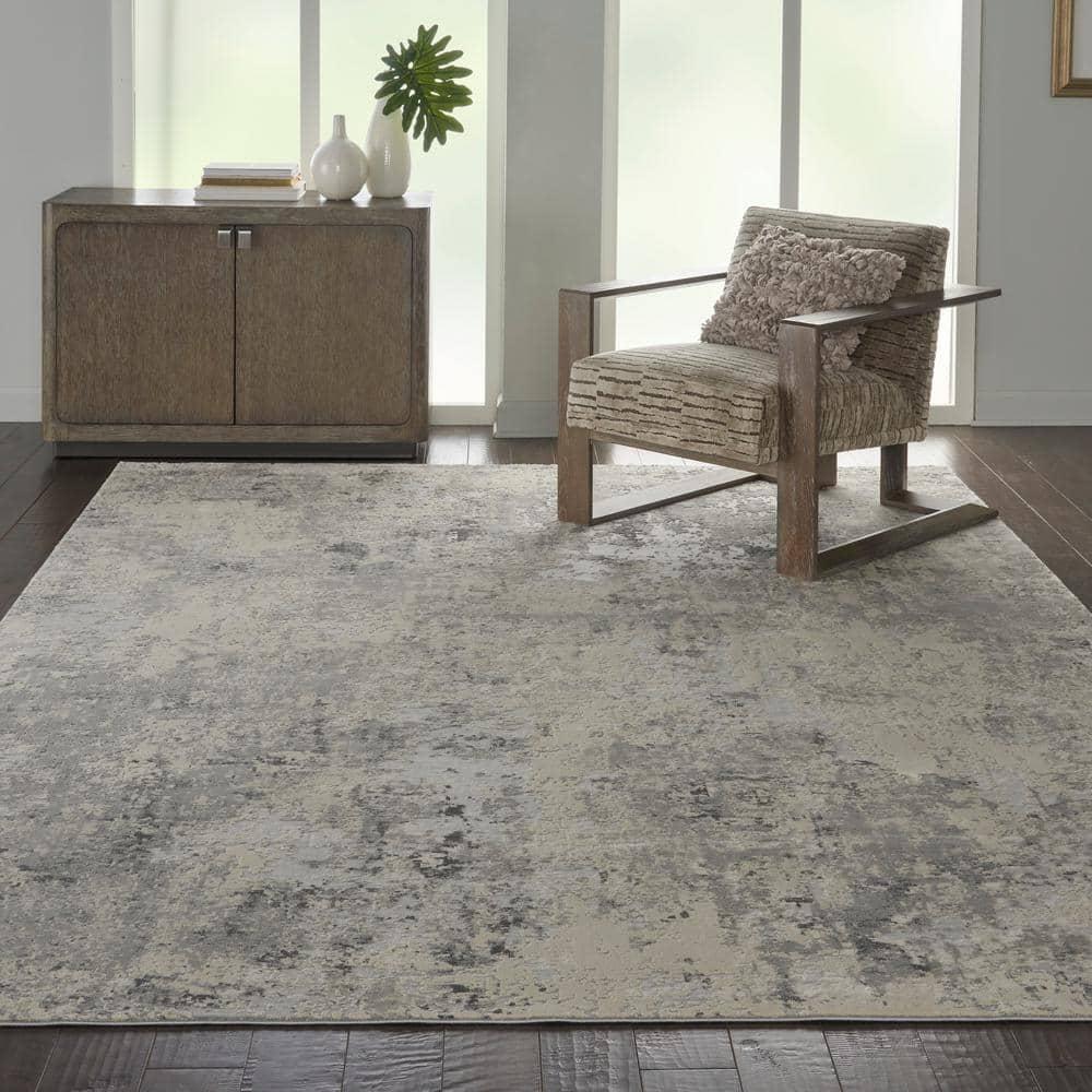 Nourison Rustic Textures Modern Indoor Area Rug Grey/Beige 7'10" x 10'6"