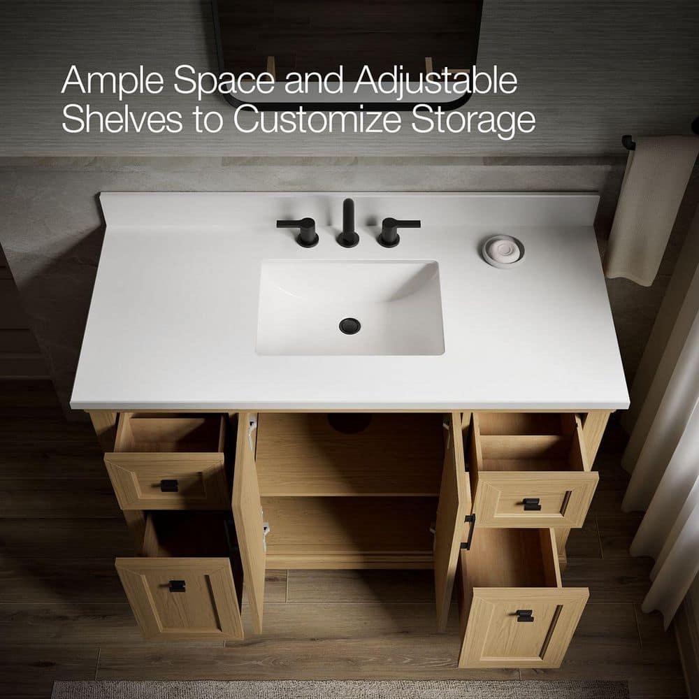 Charlemont 48 In. Bathroom Vanity Cabinet With Sink And Quartz Top