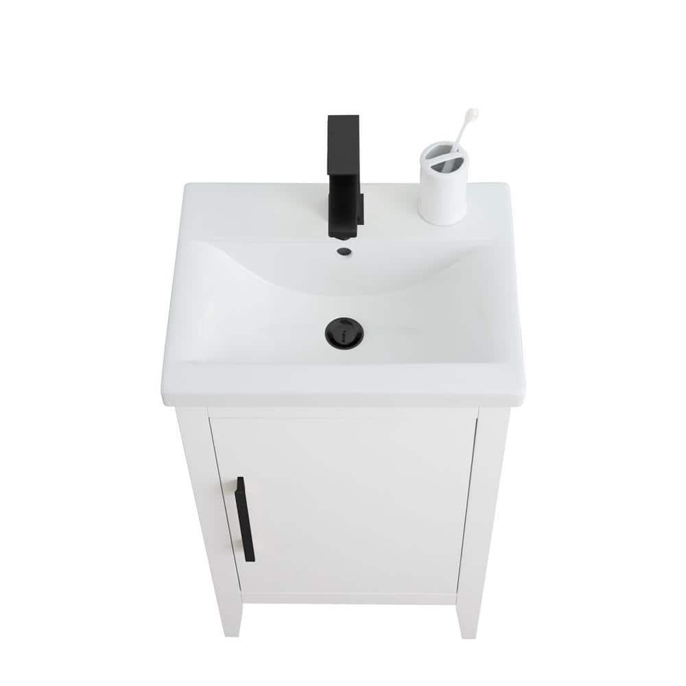 20'' Single Bathroom Vanity with Ceramic Top