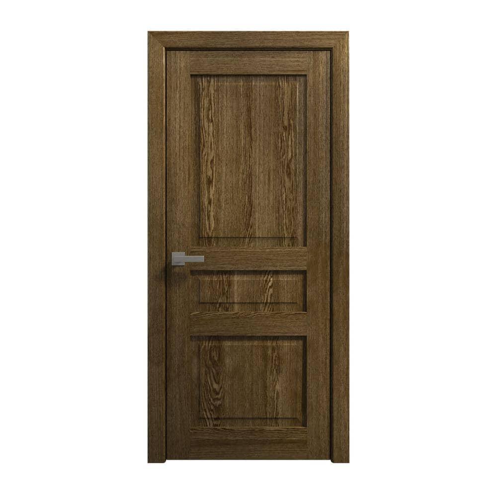 SARTODOORS Interior Solid French Door | Ego 5012 | Single Regular Panel Frame Handle | Bathroom Bedroom Modern Doors