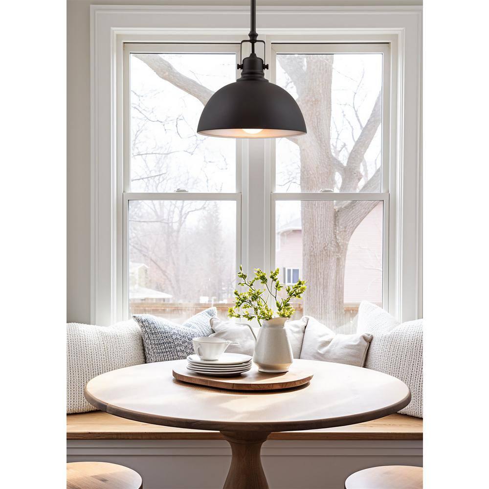 Kira Home Belle 9" Contemporary Industrial Pendant Light, Adjustable Length + Shade Swivel Joint, Oil-Rubbed Bronze