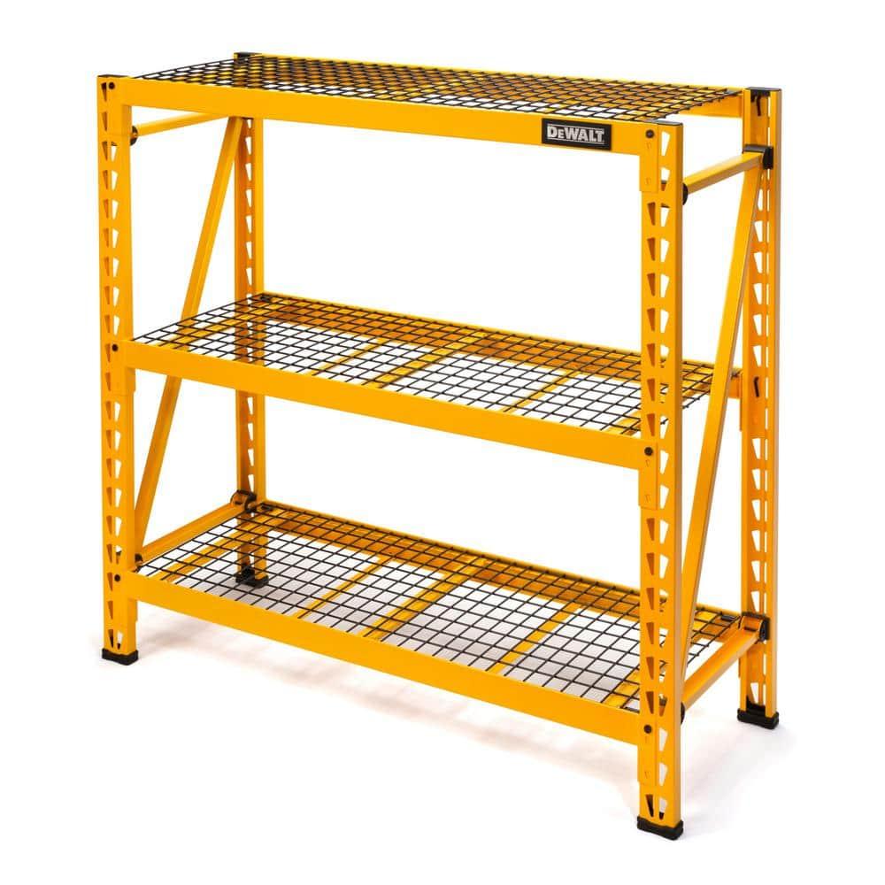 DEWALT 41590 3 Shelf Wire Deck Industrial Storage Rack, 50"W x 18"D x 48"H