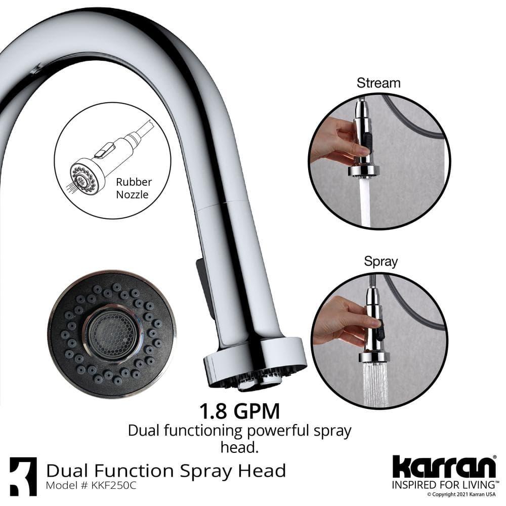 Karran Scottsdale Single Handle Pull Down Sprayer Kitchen Faucet