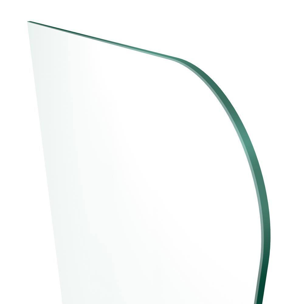 Solaris 30 in. x 58.25 in. Frameless Clear Fixed Radius Single Fixed Bath Panel