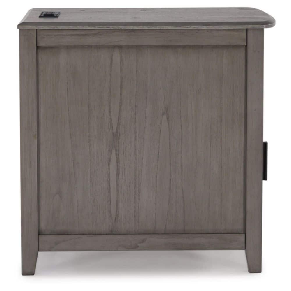 Signature Design by Ashley Casual Devonsted Chairside End Table  Gray