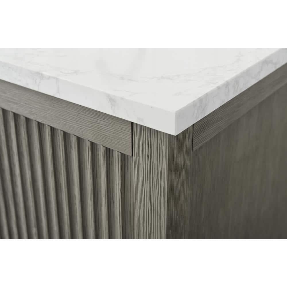 60'' Single Bathroom Vanity with Engineered Marble Top