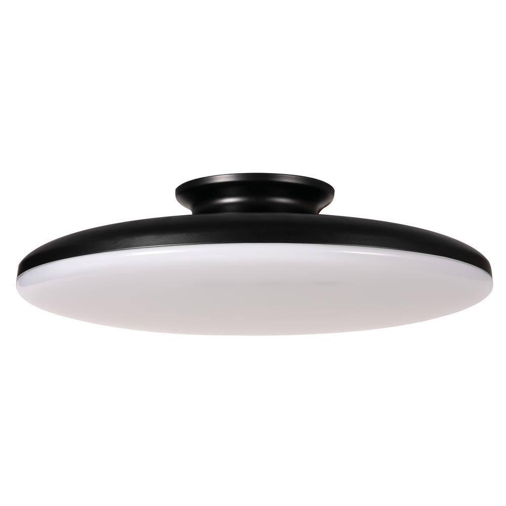 AFX  Skye LED Flush Mount with White Acrylic 25 Black Medium 15 inch N/A N/A