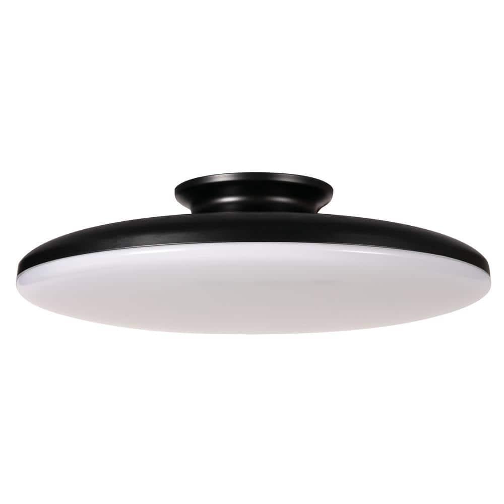 AFX  Skye LED Flush Mount with White Acrylic 33 Black Large 19 inch N/A N/A