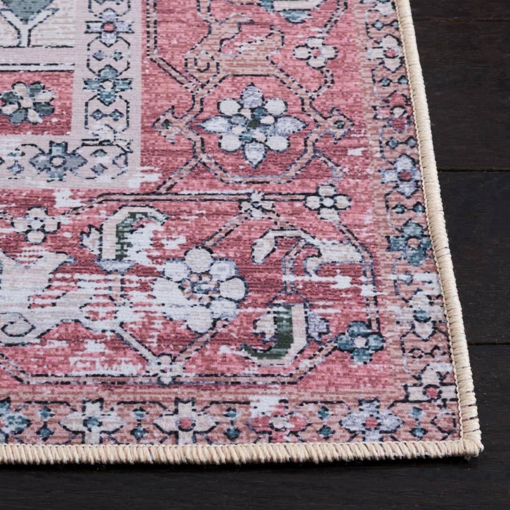 Tucson Vintage Persian TSN102 Power Loomed Machine Washable Skid-Resistant Indoor Area Rug - Grey Blue/Rust - 9'x12' - Safavieh