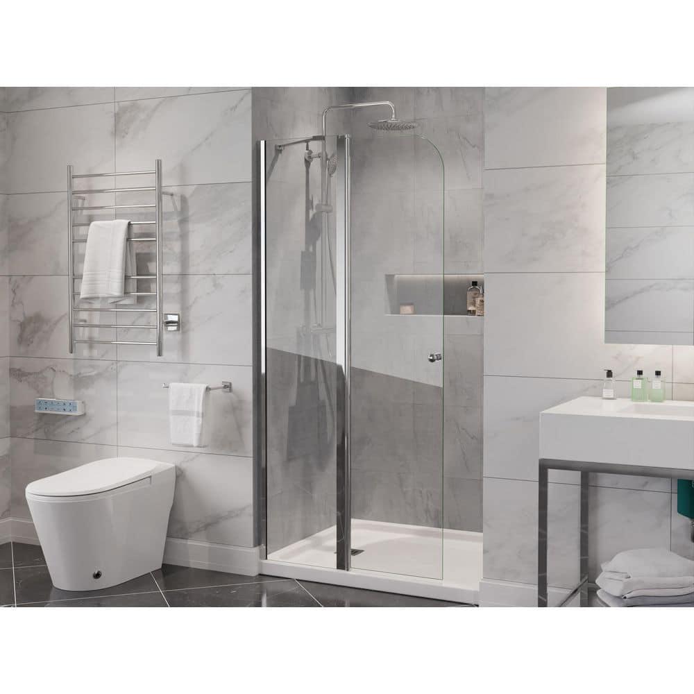 Anzzi 33.3” W x 72” H Frameless Shower Door