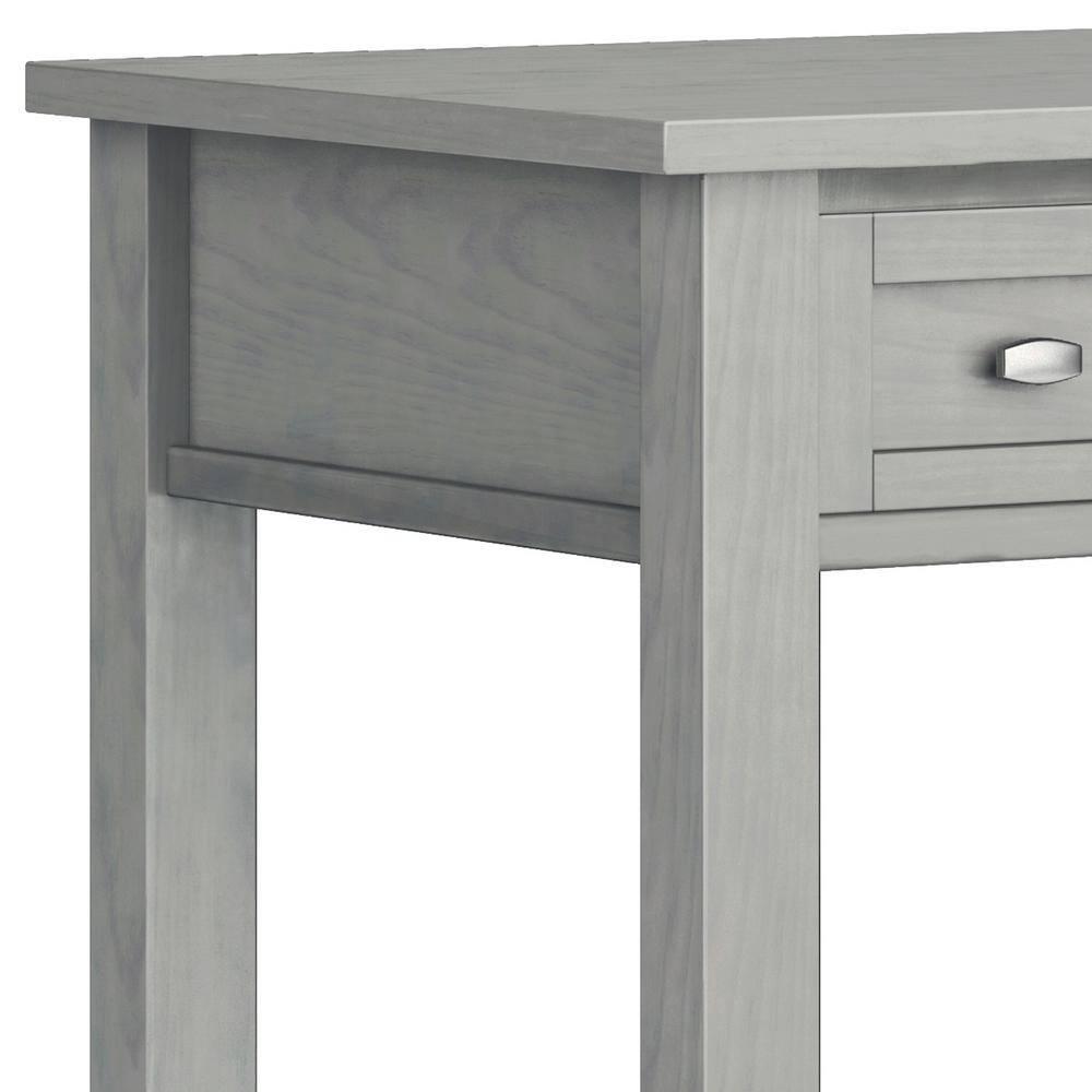 Simpli Home Warm Shaker SOLID WOOD Transitional 48 inch Wide Writing Office Desk in Fog Grey