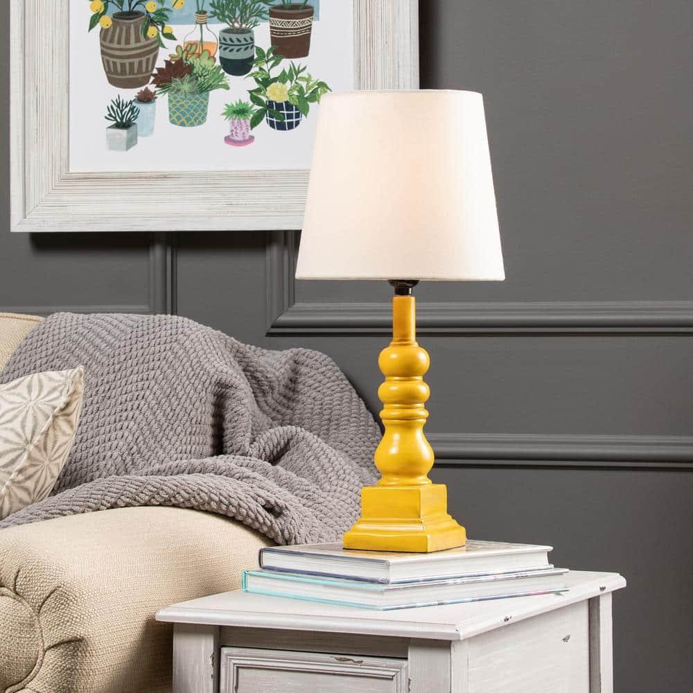 Conrad 18.5" Distressed Yellow Resin Table Lamp