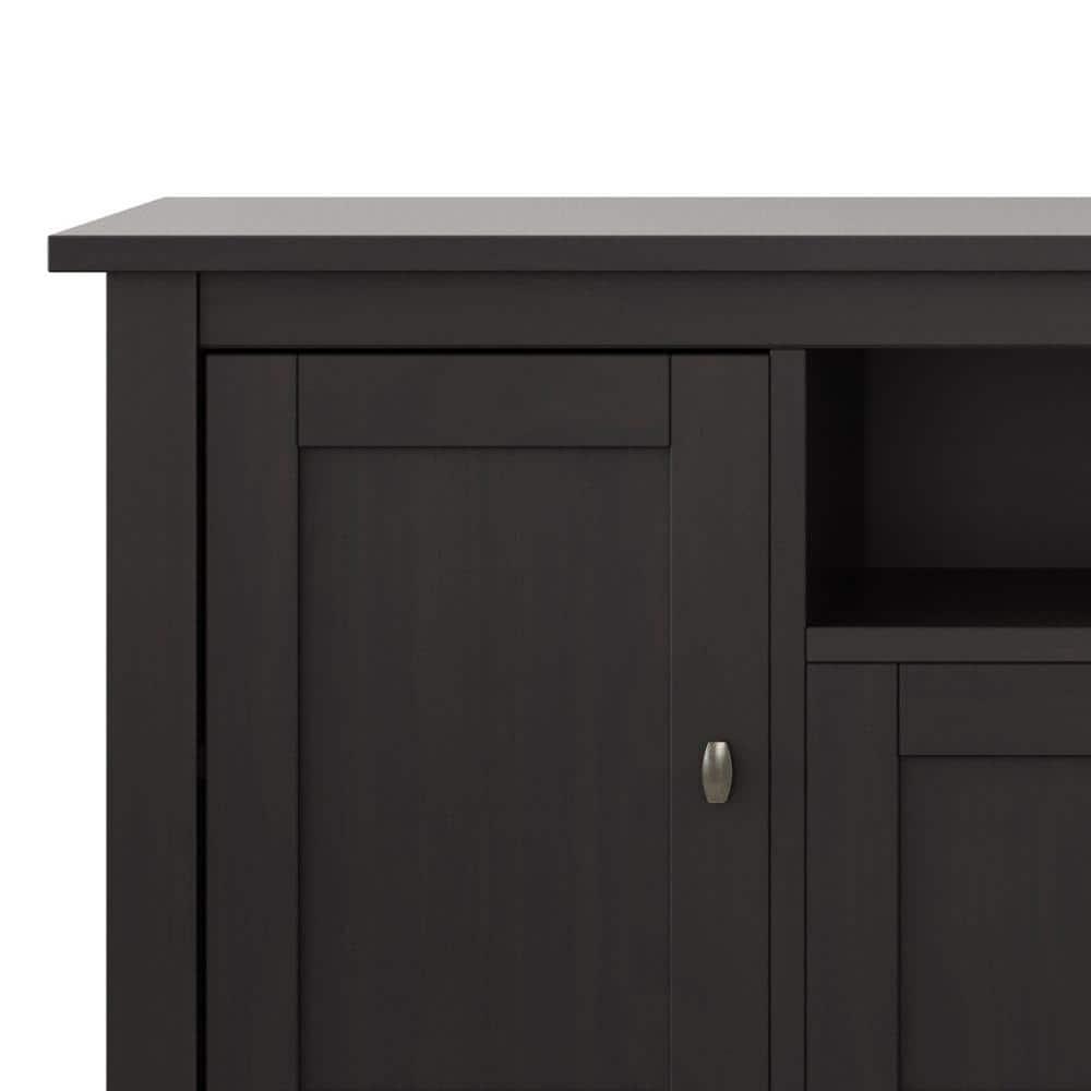 Simpli Home Warm Shaker 72"W Solid Wood TV Stand for TVs up to 80" with 4 Storage Cabinets and 2 Drawers