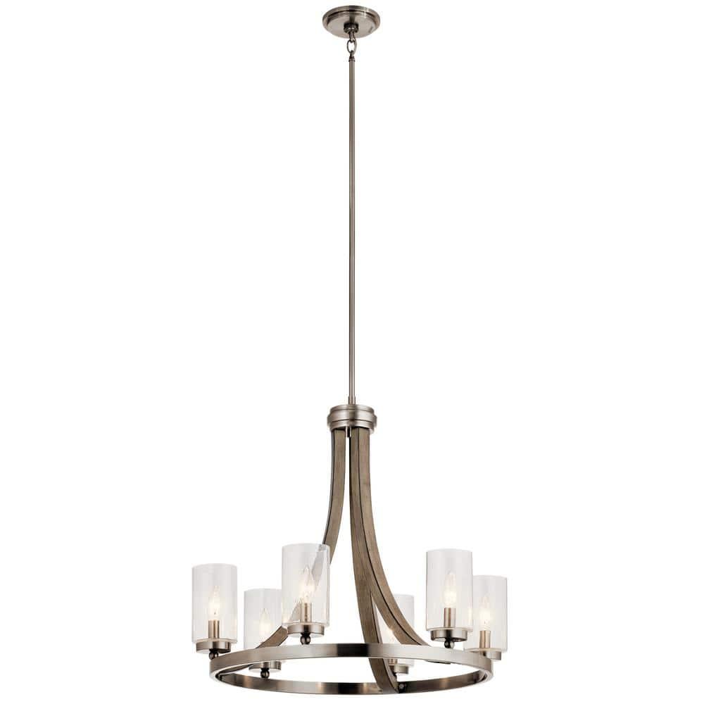 Kichler Lighting Grand Bank 6 - Light Chandelier in  Distressed Antique Gray