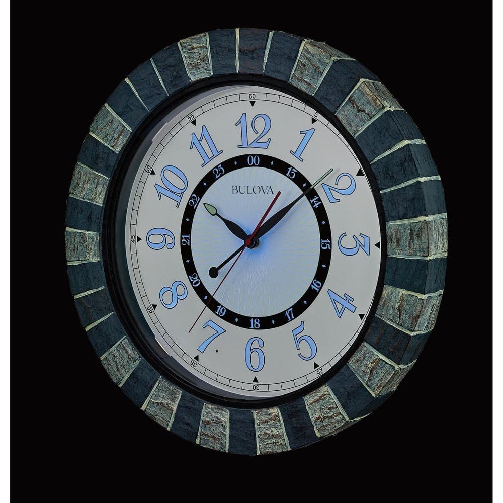 Bulova Clocks C3392 Outdoor, Garden Party lighted dial, patio accessory.