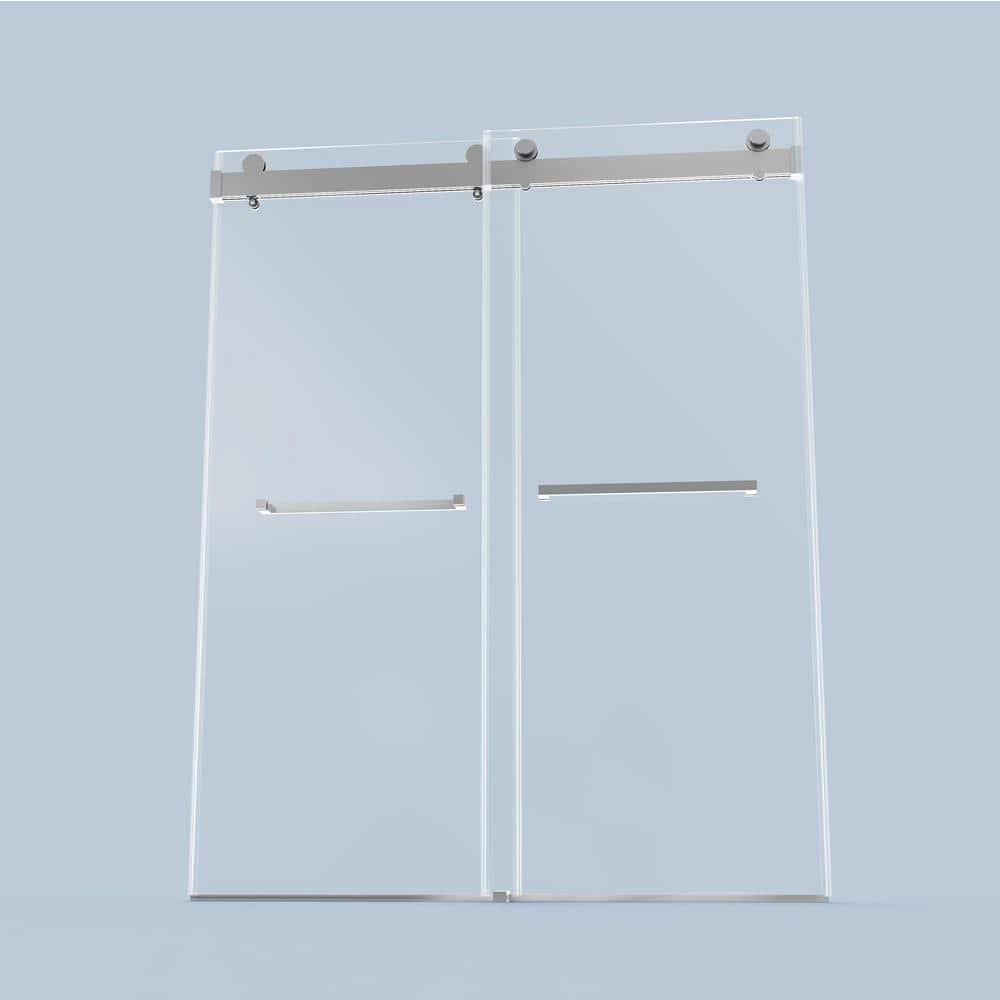 LILI 56-60"W x 76"H Dual Sliding Shower Door, Modern Style AADSH5676LL