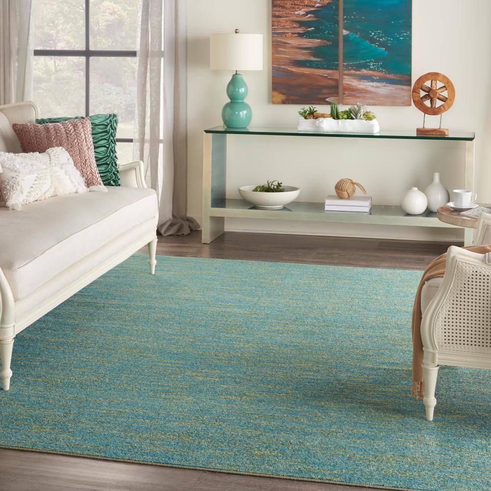 Nourison Nourison Essentials NRE01 Indoor/outdoor Area Rug - Blue Green 6' x 9'