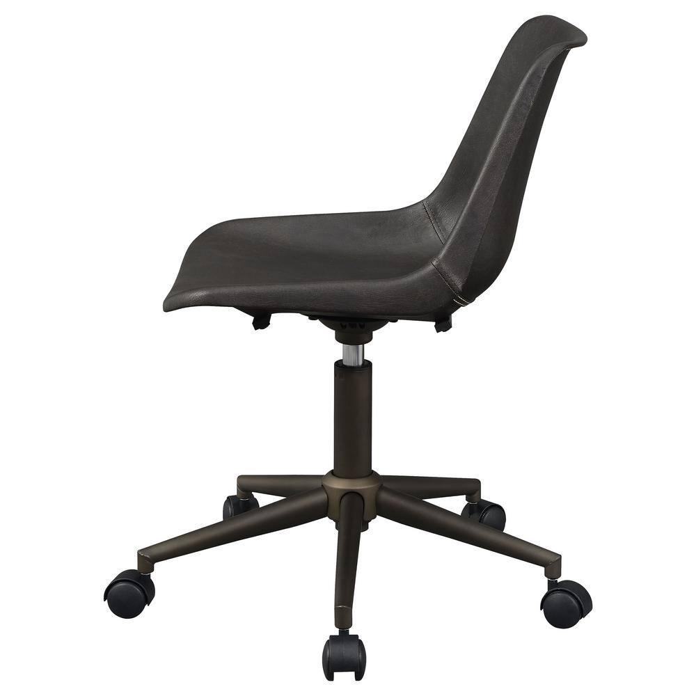 Adjustable Height Casters Brown and Rustic Taupe Office Chair 18" W x 22" D x 30-34.5" H 803378