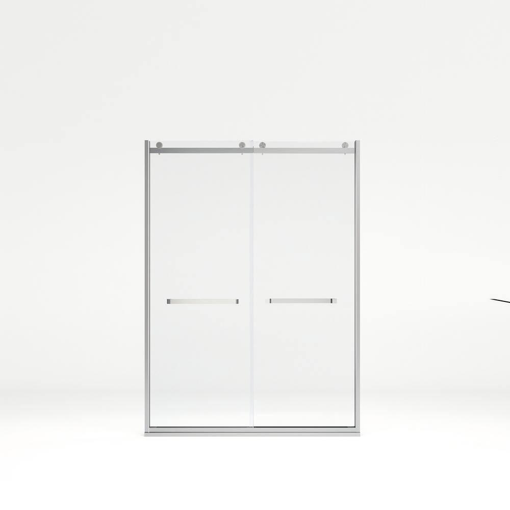 PET STOP LLC F5YDNC1F0736Q 60" Width x 76"Height Shower Doors with 3/8"(10mm) Clear Tempered Glass