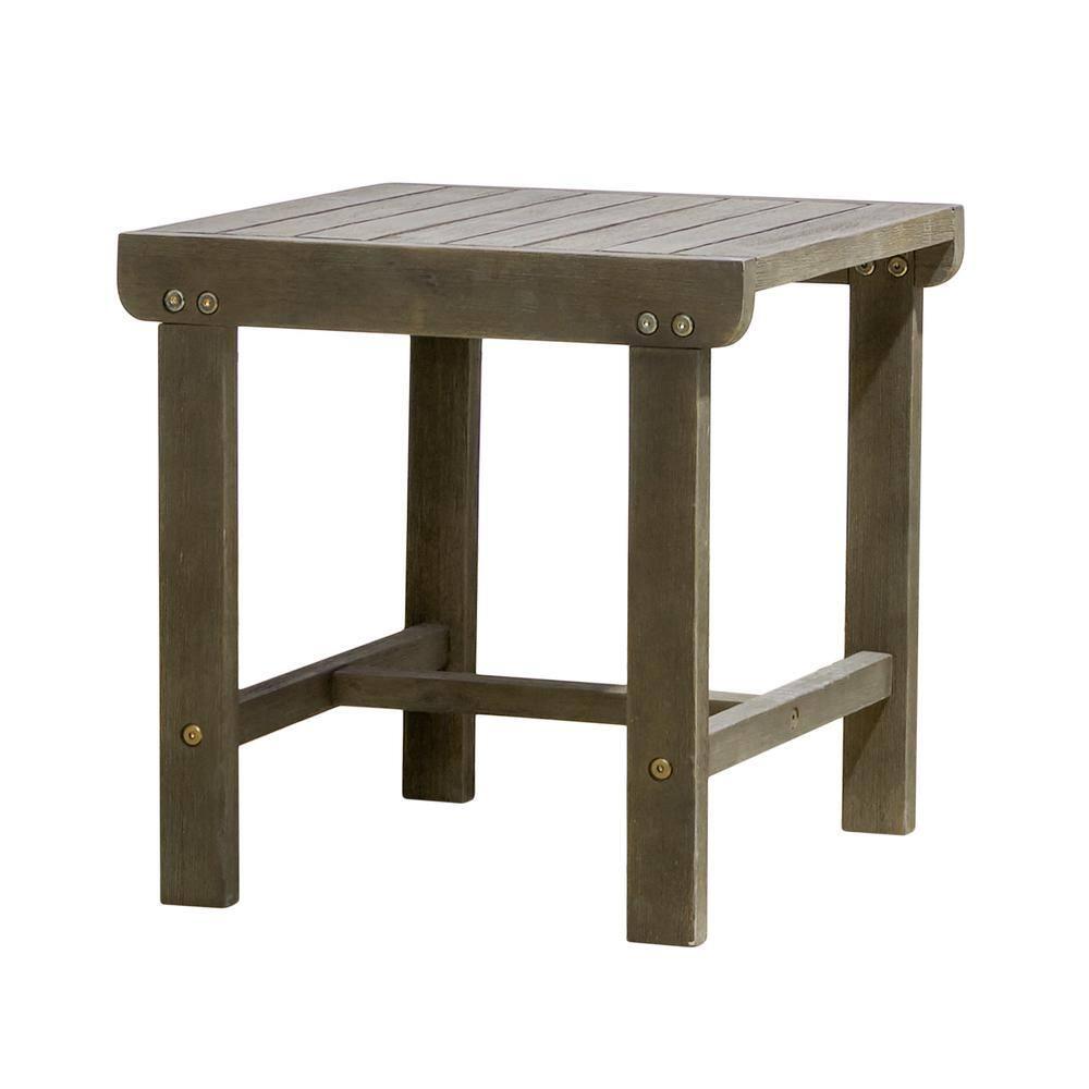 Renaissance-Inspired Outdoor Patio Wood Side Table - Timeless Elegance for Your Garden