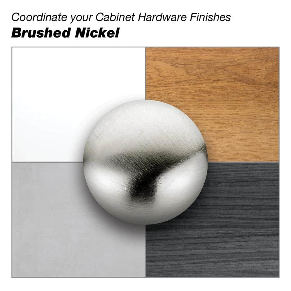Richelieu Hardware 1-1/5 in. (30 mm) Brushed Nickel Cabinet Knob (10 per Pack)