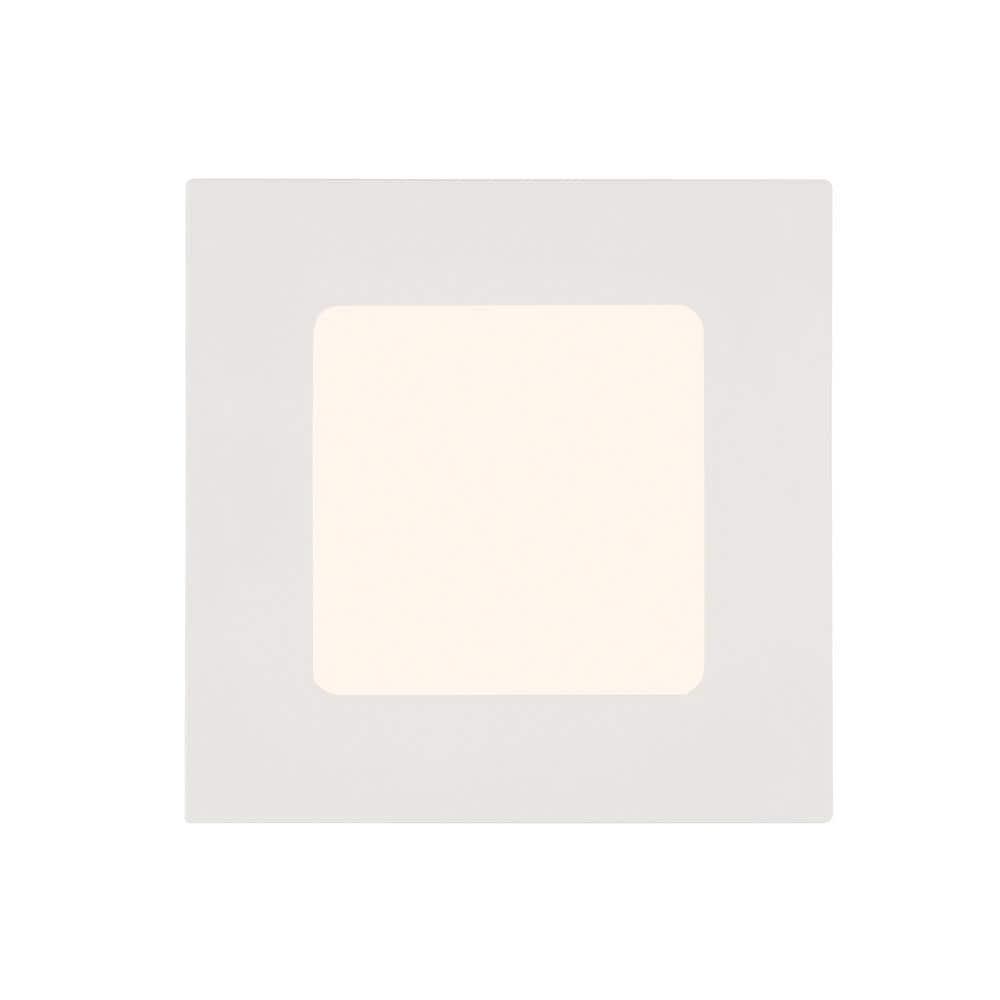 6 in Square 800 Lumens Selectable CCT Integrated LED Canless Slim Panel Light, EV685SWK50WH