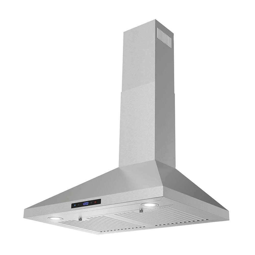 Streamline Francesco 30" 350 Cubic Feet Per Minute Ducted Wall Mount Range Hood with Baffle Filter and Light Included