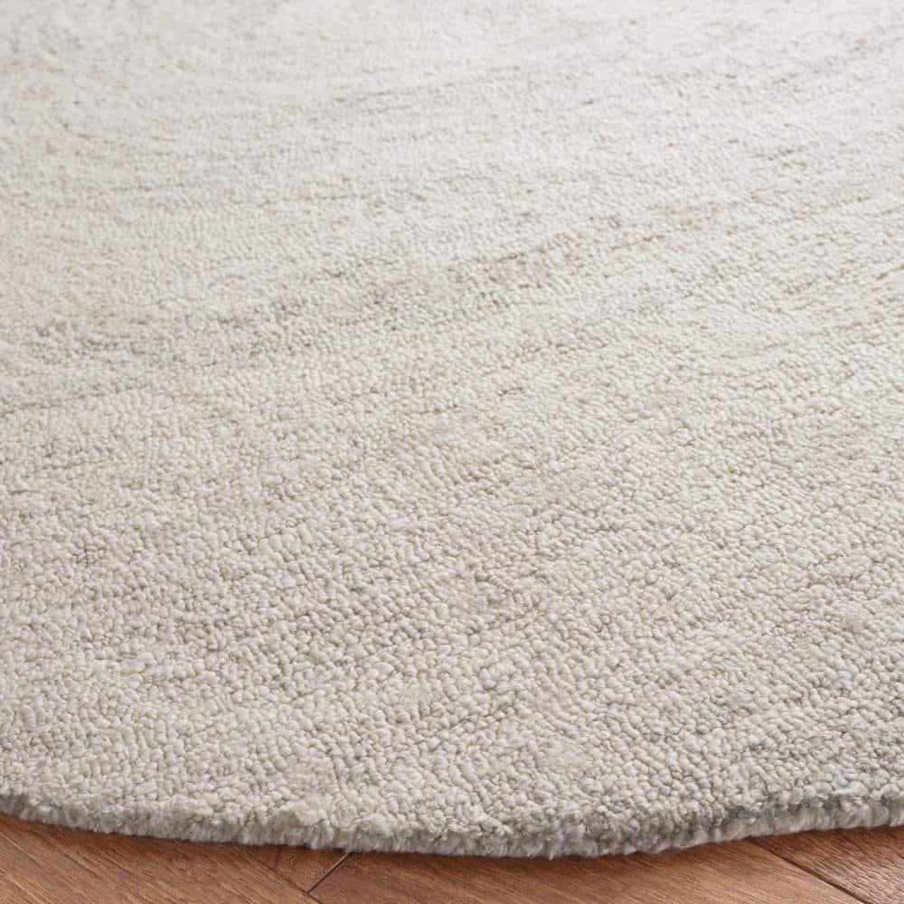 Abstract ABT148 Handmade Indoor Area Rug - Light Gray/Beige - 6' Round - Safavieh