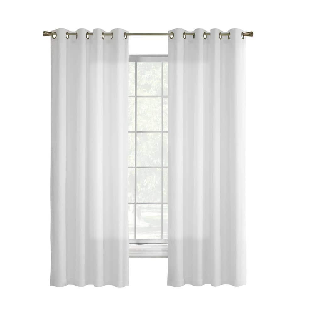 Thermalogic Galion Solid Color Semi-Sheer Thermal Grommet Single Curtain Panel