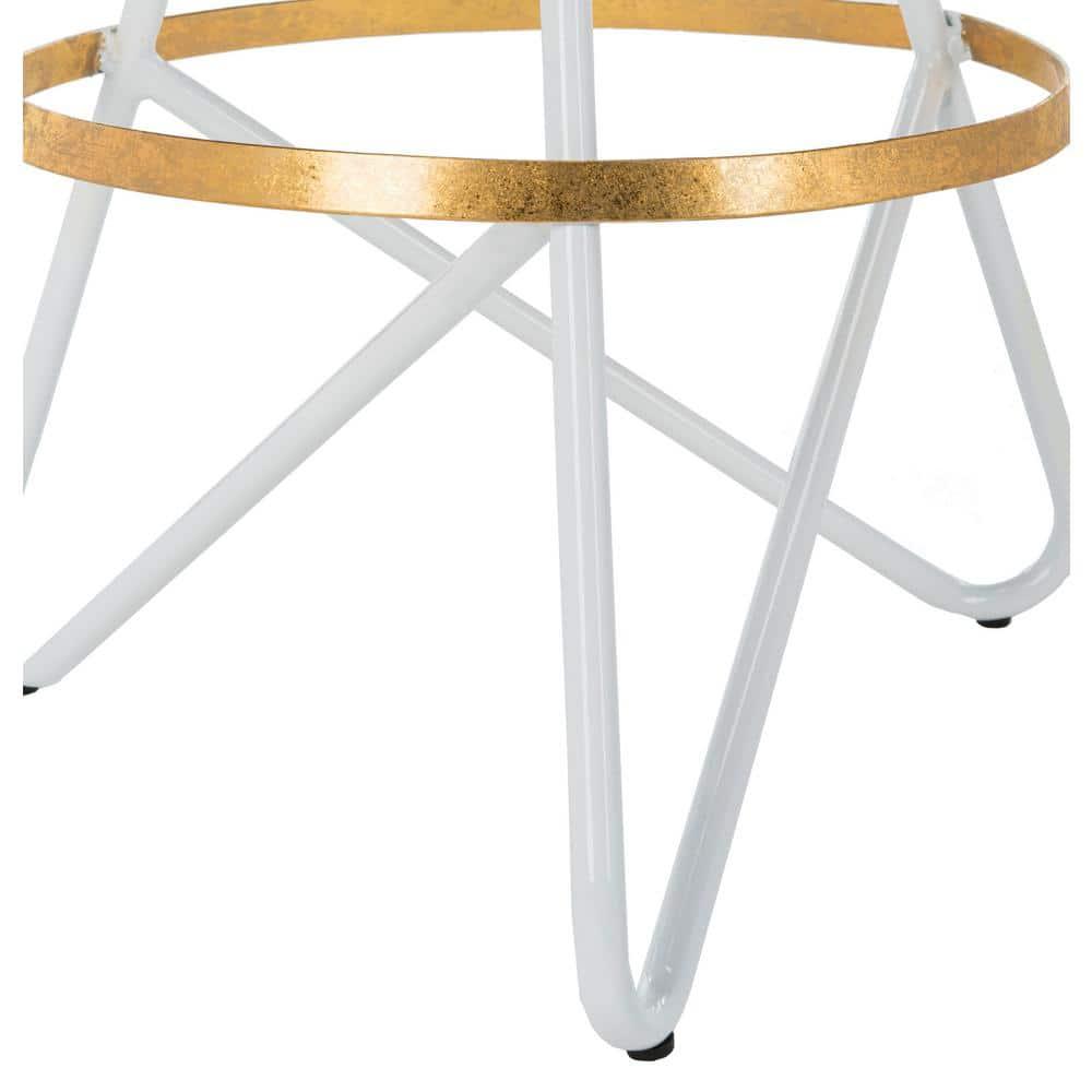 Galexia Counter Stool - Gold/White - Safavieh