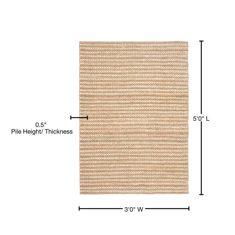 Natural Fiber NF653 Hand Woven Indoor Accent Rug - Natural - 3'x5' - Safavieh.