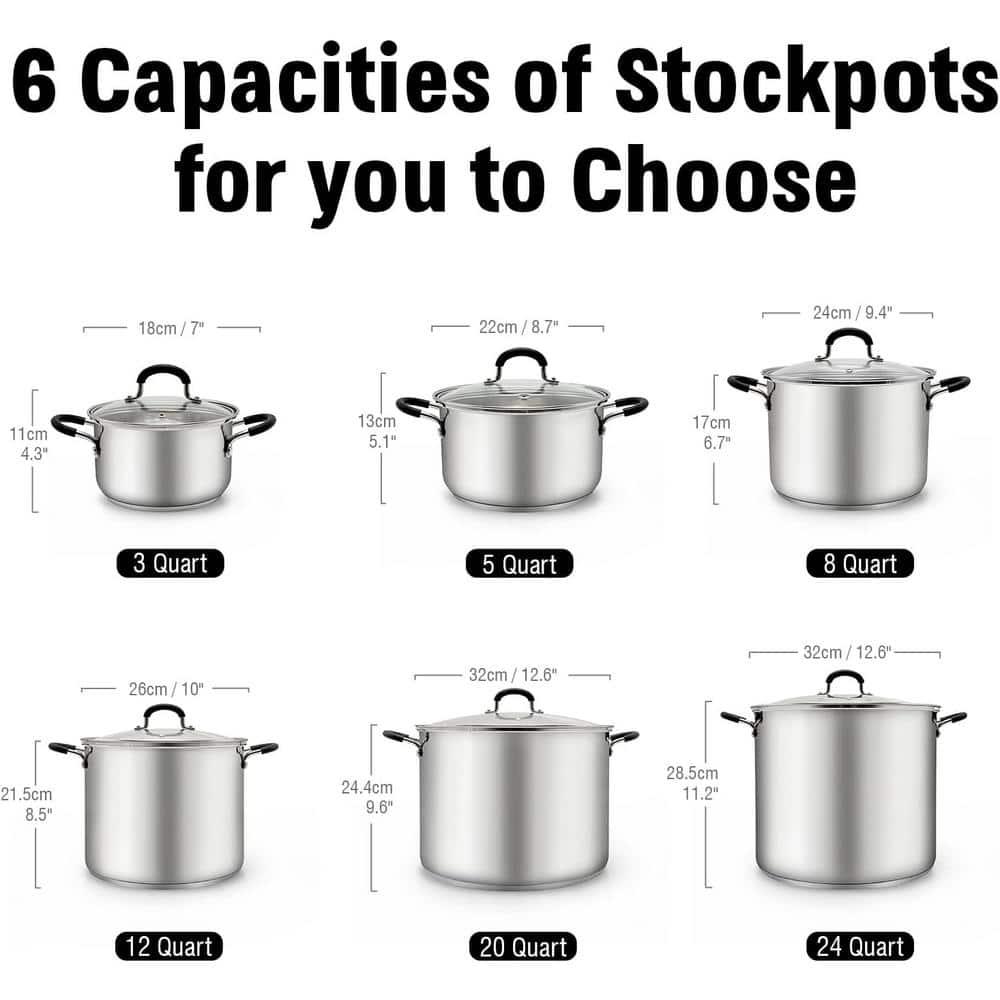Cook N Home Cook N Home Professional Stainless Steel Stockpot with Lid