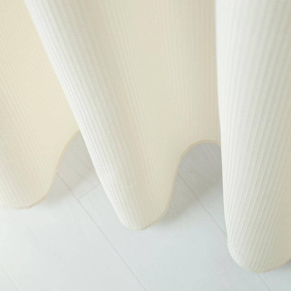 Dainty Home Complete Shower Curtain With Detachable Liner - Ivory